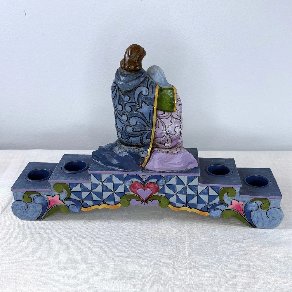 Jim Shore Heartwood Creek Nativity Holy Family 4 Candle Holder 2011 NO BOX